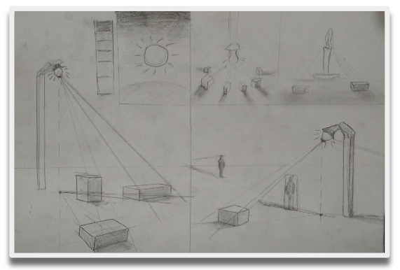 estudo de luz e sombra no desenho - sombreado e como a luz reflete no objeto