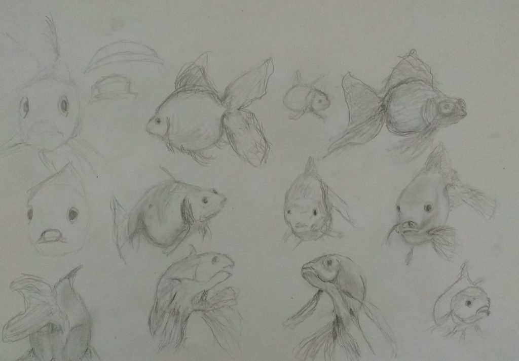 livro de desenho para iniciantes pdf - exemplo desenhando peixes esboços e sketches
